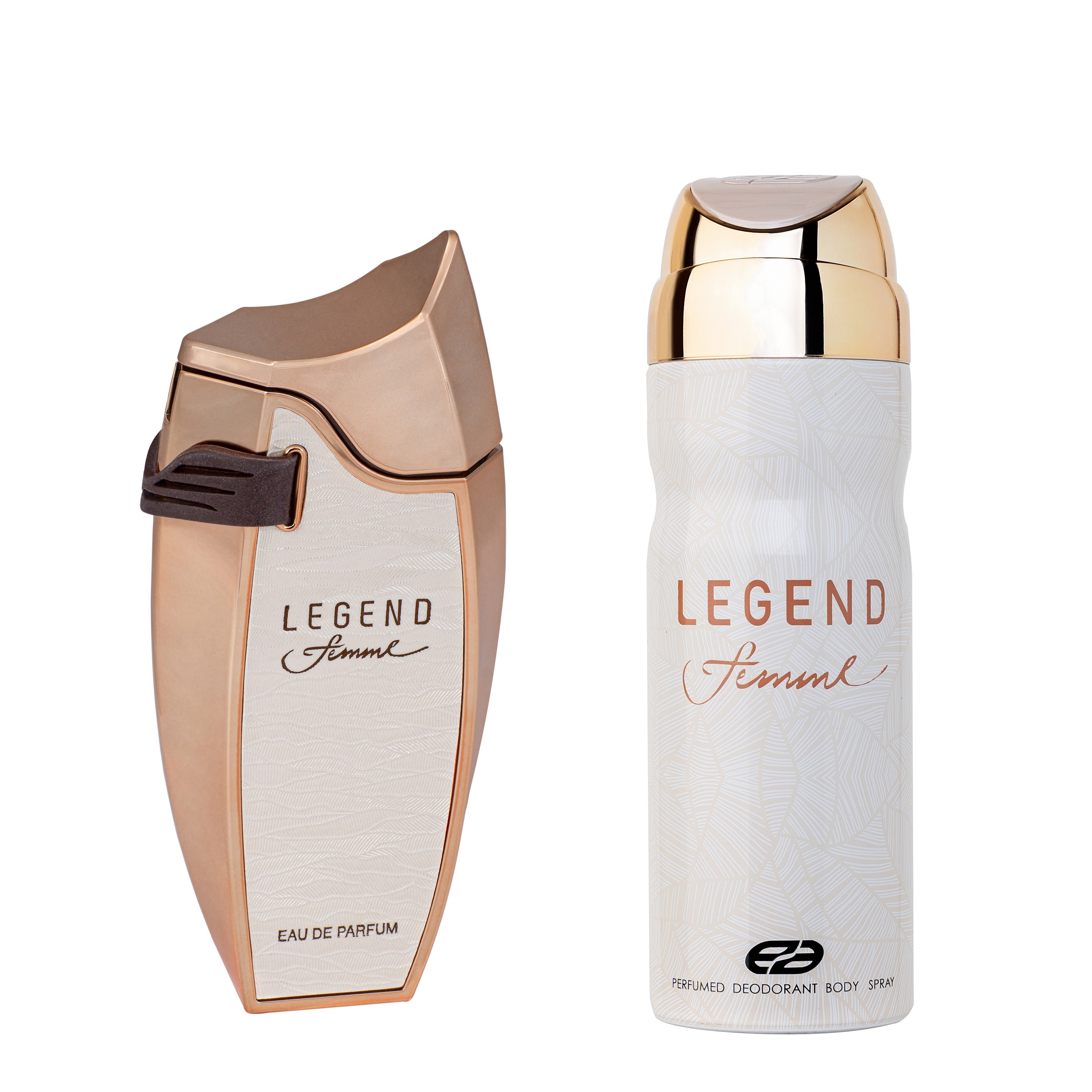 ادو پرفیوم زنانه عماد آرا مدل legend حجم 80 میلی لیتر به همراه اسپری بدن مدل legend حجم 200 میلی لیتر